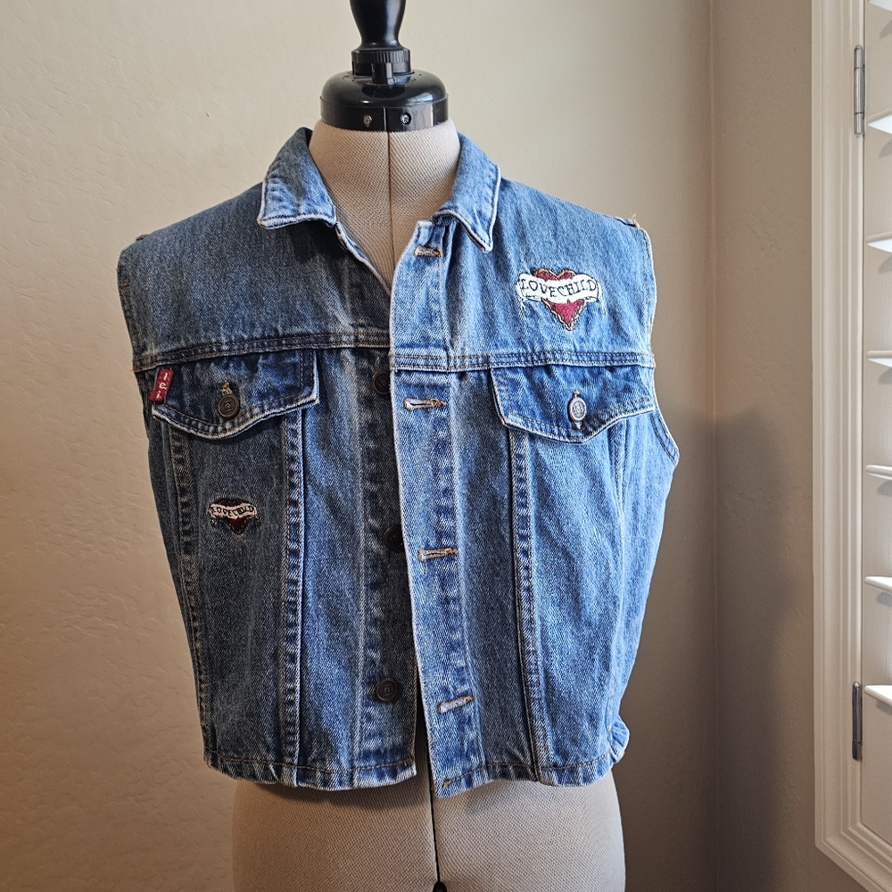 Vintage l.e.i. denim vest